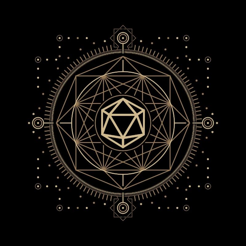 Polyhedral D20 Dice Tabletop RPG Geometry