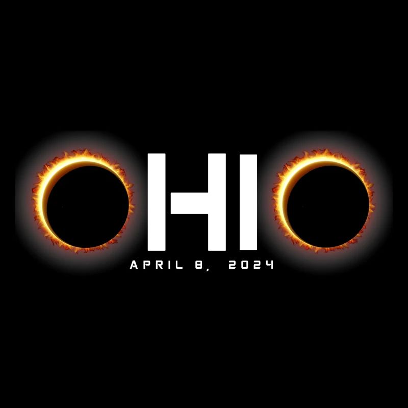 Ohio 2024 Eclipse Souvenir 8 avril
