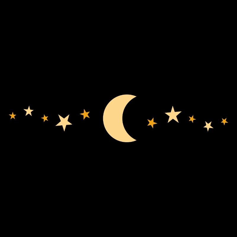 Moon and star patterned design
