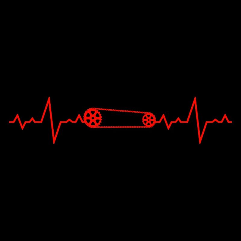 Heartbeat Bicycle Chain ECG Pulse