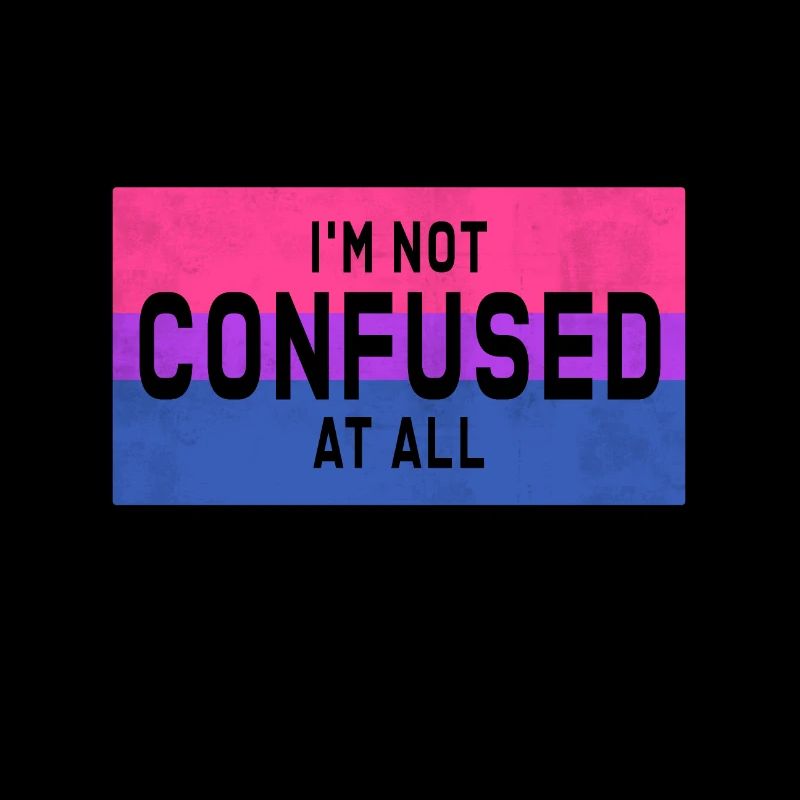 LGBT Je ne suis pas confus - Drapeau Bisex avec citation
