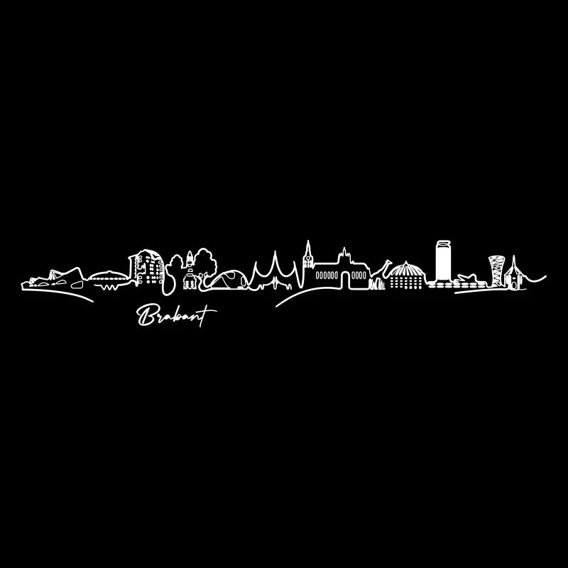 Skyline Brabant - WHITE (Multi Color Vector)
