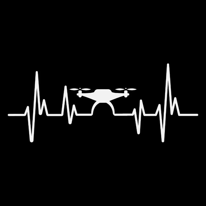 Heartbeat Drone Pilot Frequency Pulse ECG Funny