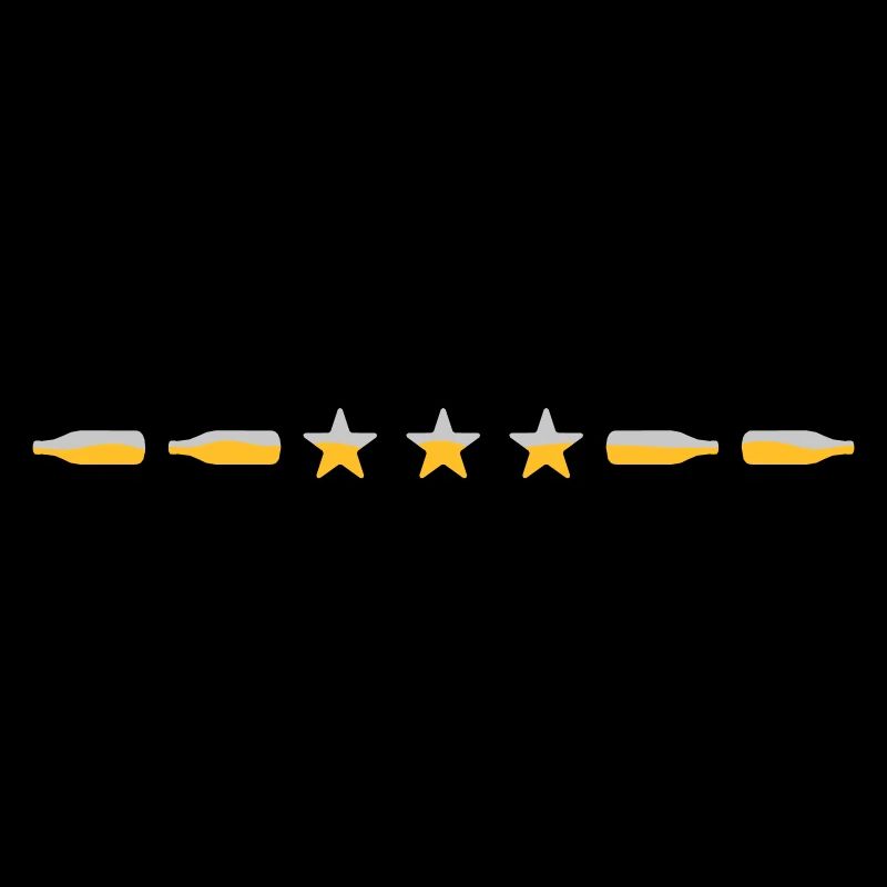 Dividing line star beer bottles