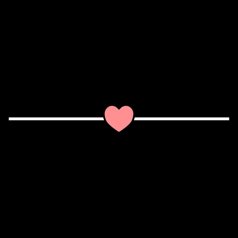 Small heart underlined with line heart line