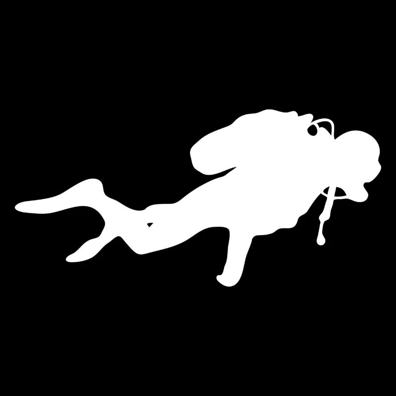 Diver Diver Diving Silhouette Lunettes de plongée