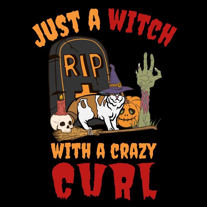 Mignon et effrayant American Curl chat d’Halloween