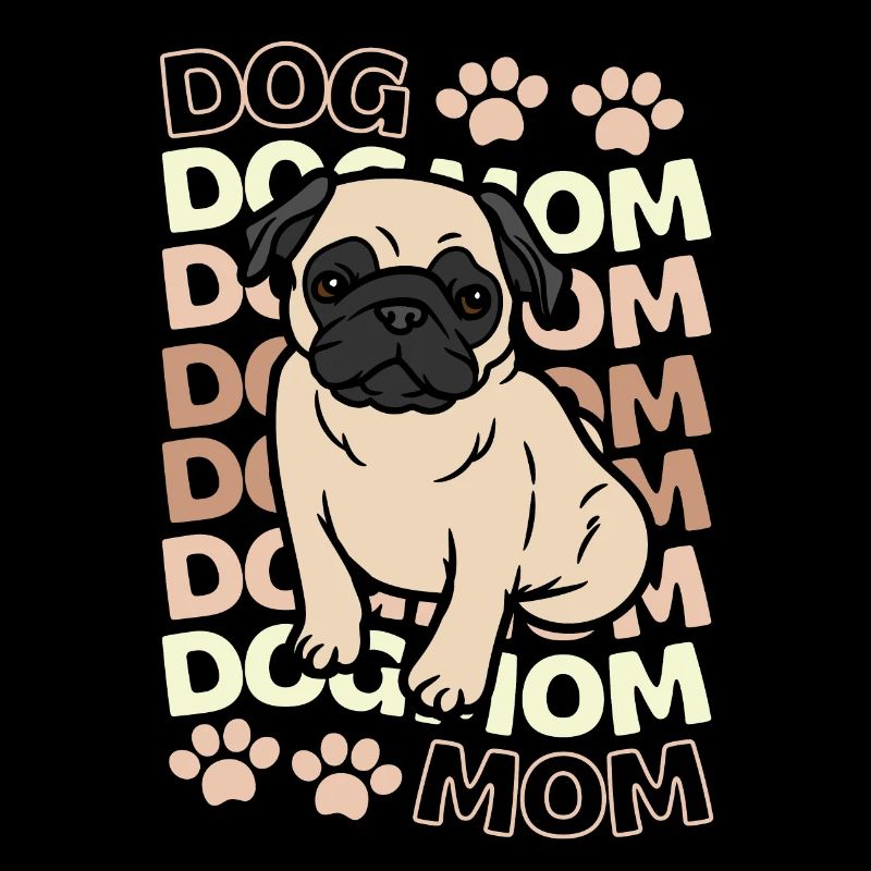 Cute Pug Lover Kawaii Pug Mom