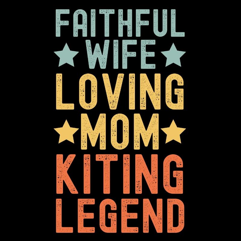Ehefrau Mutter Kite Surfen Legende Retro Vintage