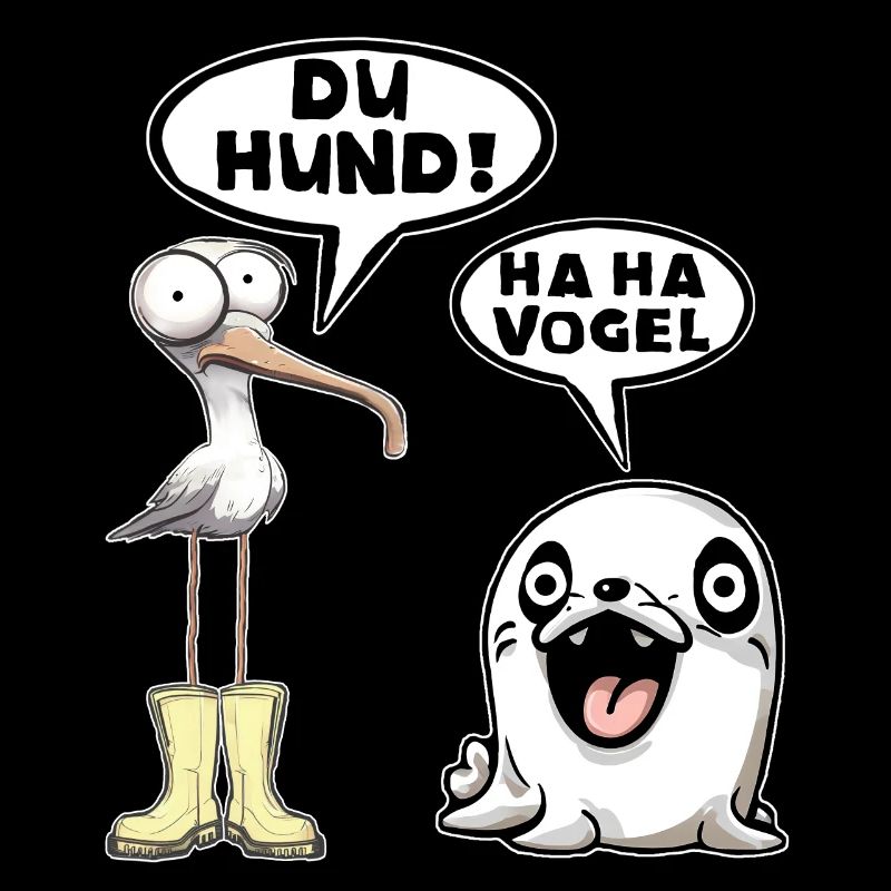 Seehund Möwe Vogel Hund
