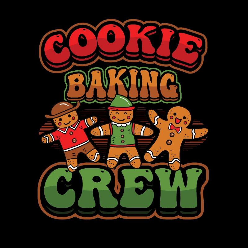 Cookie baking crew, Christmas, gingerbread.