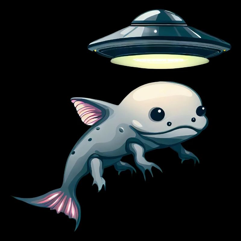 UFO Abduction: Alien and Axolotl