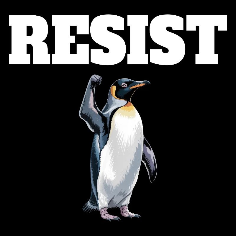 Pinguin protestiert gegen Widerstandssteuern
