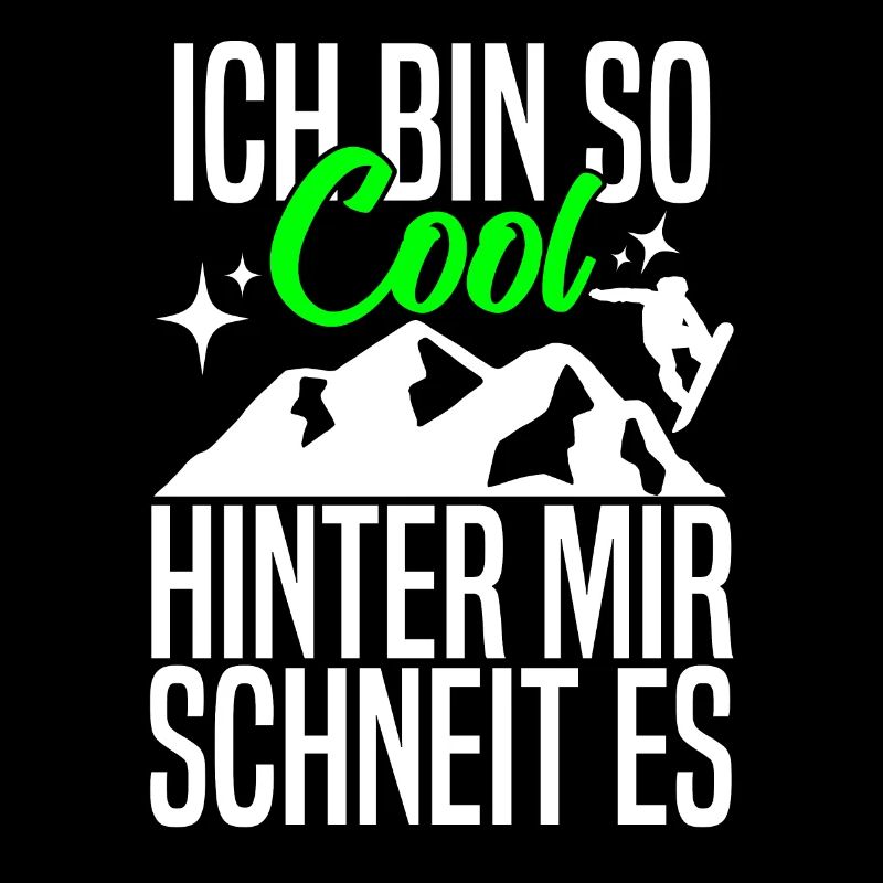 Ich bin so cool hinter mit schneit es