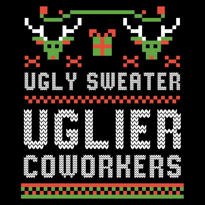 Pull moche Collègues de bureau à la fête de Noël drôles