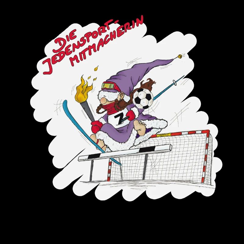 Zwergin oder Wichtel, die jeden Sport liebt