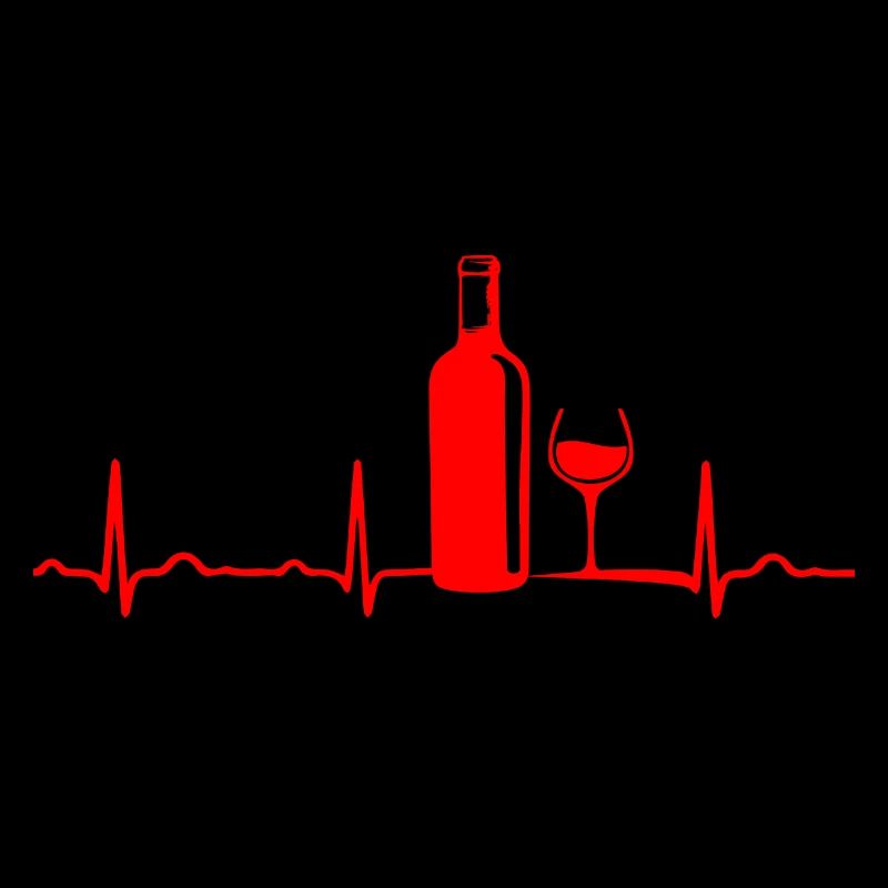 ECG HEARTLINE WINE / WINE BOTTLE / WEINGLAS Red