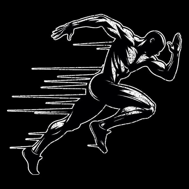 Bahnläufer Sprinter Sprint 100m Sprinter