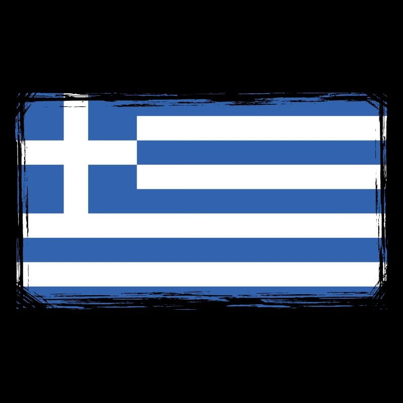 Grèce Drapeau Hellas Athènes Crète Kos Vintage