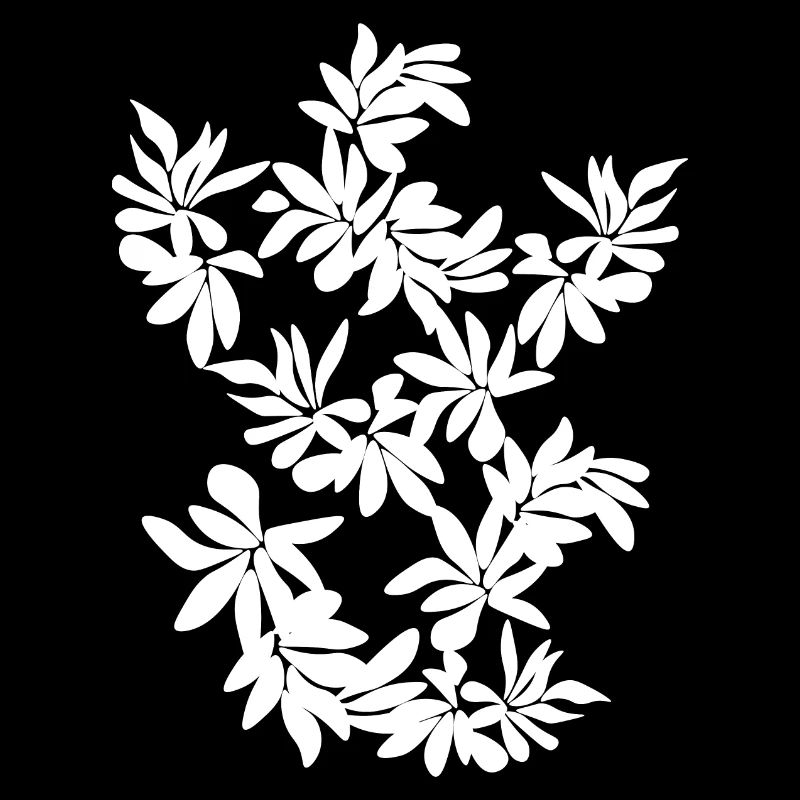 feuilles blanches ornées