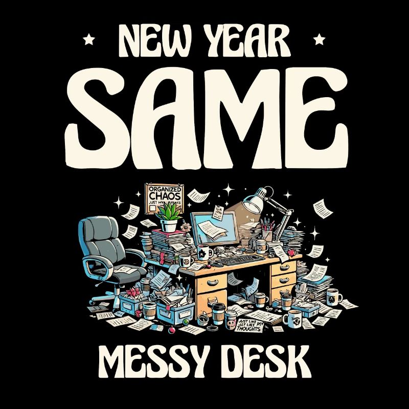 New Year Same Messy Desk