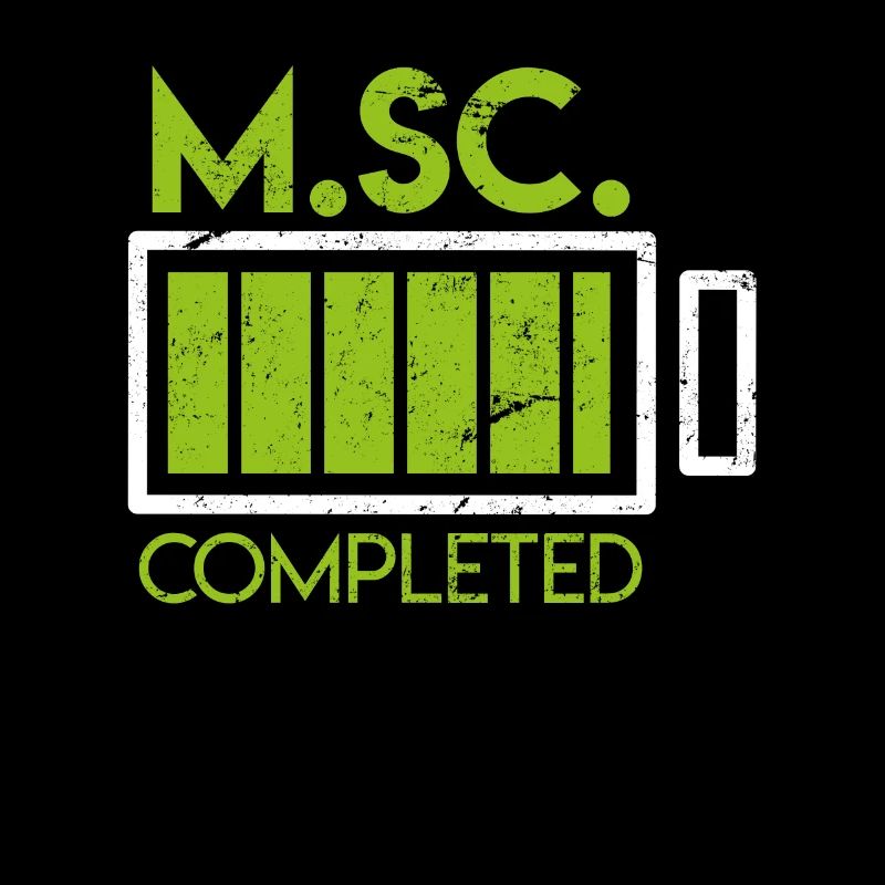 M.Sc. completed Master Abschluss Spruch Geschenk