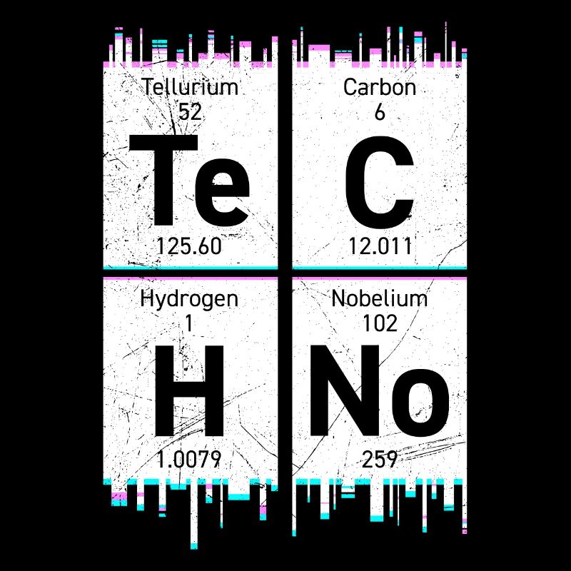 Techno Musik Chemie Elemente Periodensystem
