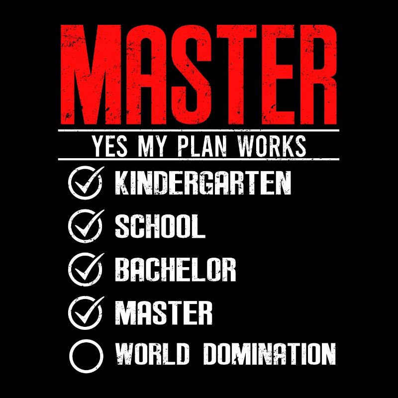 Erst Master dann Weltherrschaft Master Abschluss