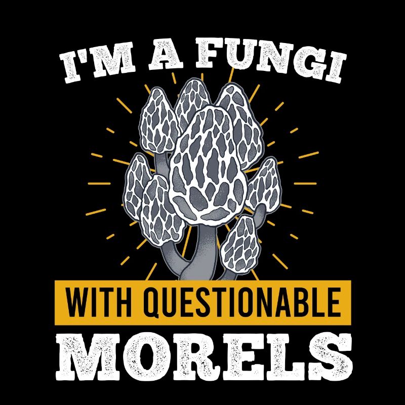 Champignons avec Morels Morechel Mushroom Picker douteux