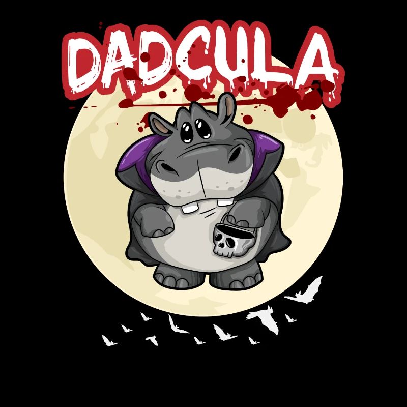 Dadcula Dracula Vampire Dad Funny Halloween Party