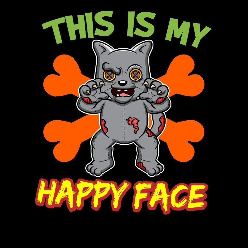 C’est mon visage heureux drôle de monstre d’Halloween
