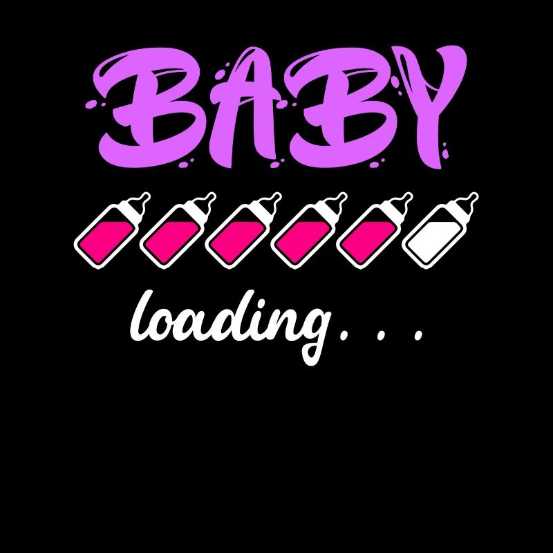 Baby loading Schwanger mit Mädchen oder Junge Mama