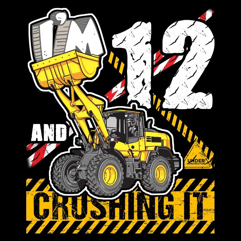 Ich bin 12 & zerquetscht es 12. Geburtstag Jungen Bagger