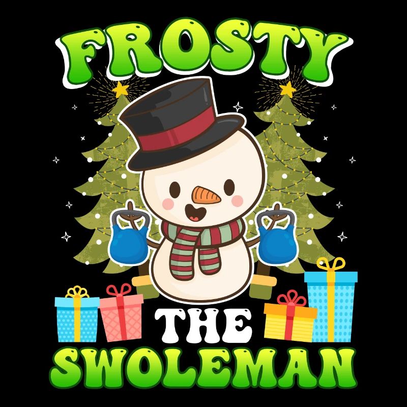 Frosty the Swoleman Snowman Weight Training