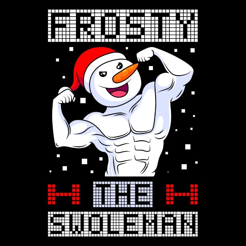 Frosty the Swoleman Bodybuilder Snowman