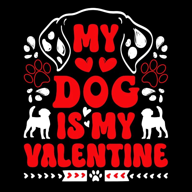 Le chien propriétaire du chien est mon Valentin