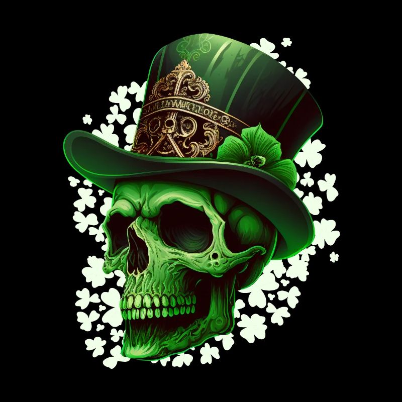 Fête de la Saint-Patrick Squelette irlandais leprechaun
