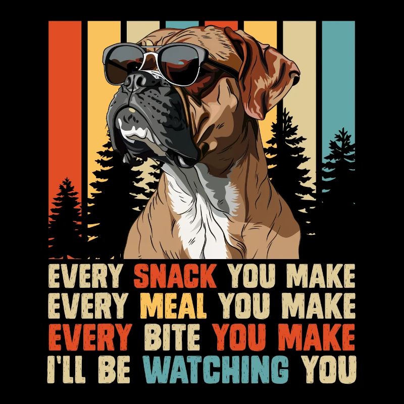 Boxer allemand CHAQUE COLLATION QUE VOUS PRÉPAREZ EN VOUS REGARDANT