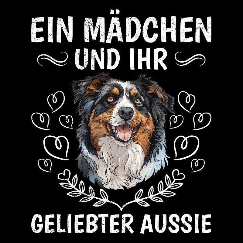 Australian Shepherd MÄDCHEN UND IHR GELIEBTER