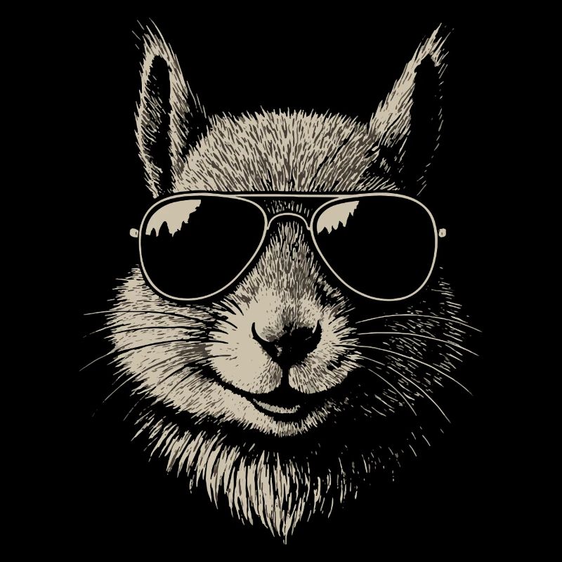 Cool Squirrel Wearing Sunglasses Illustration