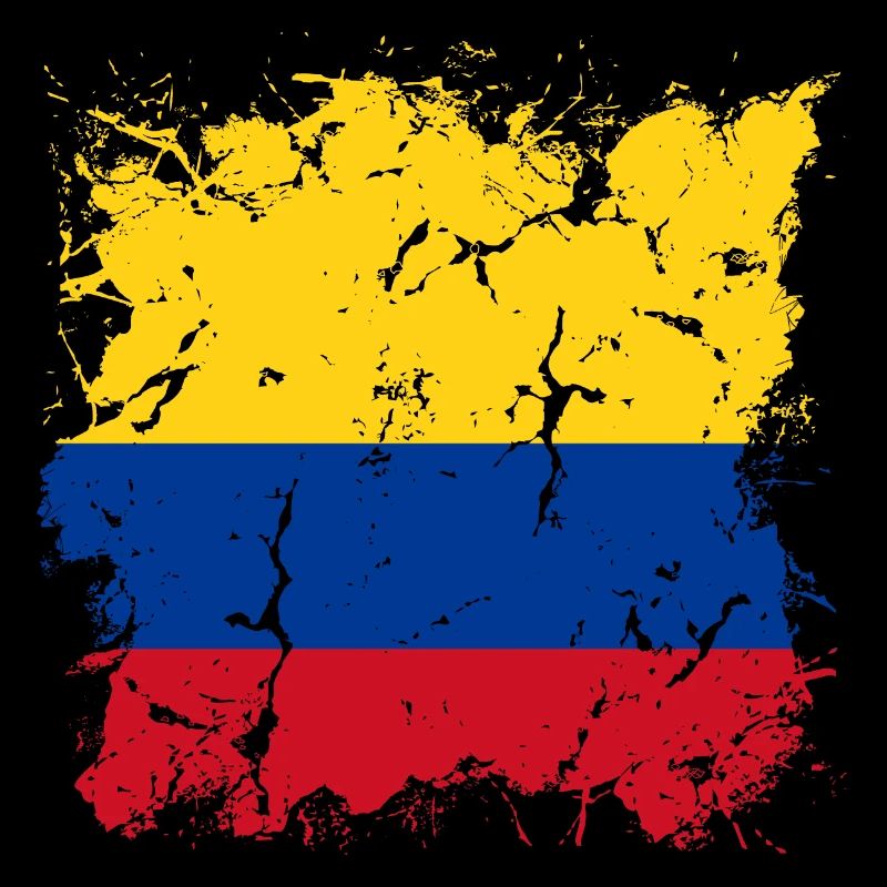 Drapeau de la Colombie Vintage Drapeau colombien