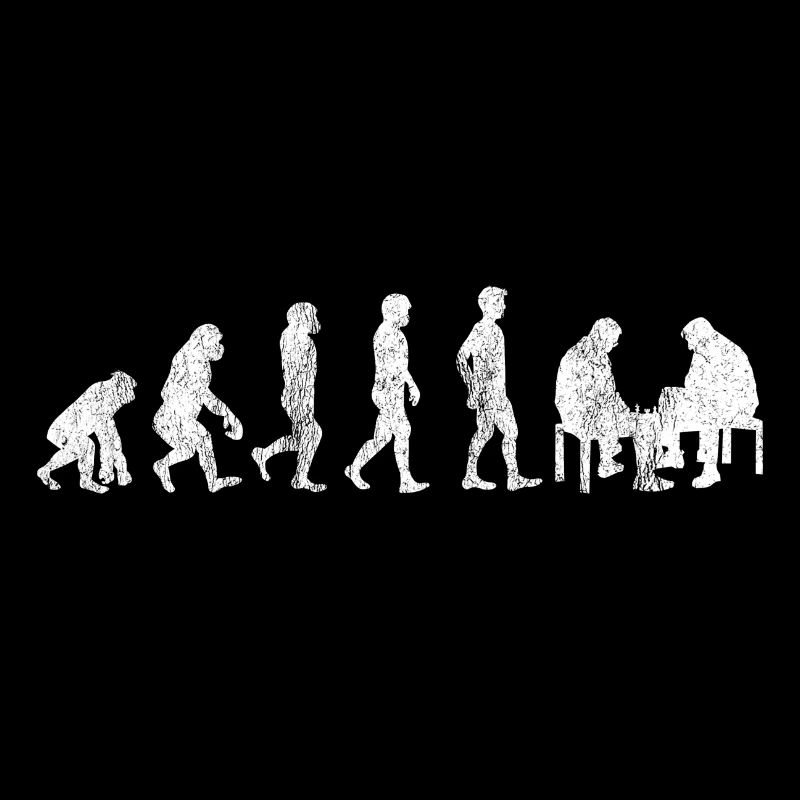 Evolution Geschenk Schach Schachspieler shirt