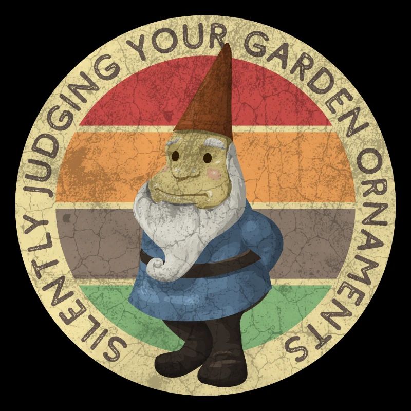 Lustiges Gartentee stumm beurteilen Gartenzwerg