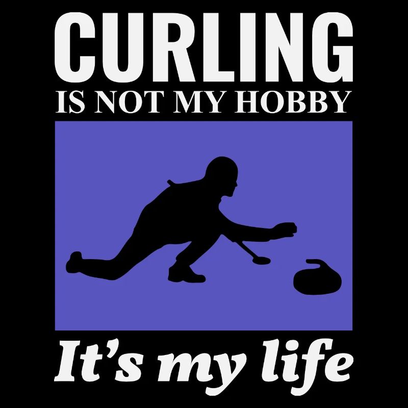 Curling Kehrfächer Winter Eissport Curler Lustig