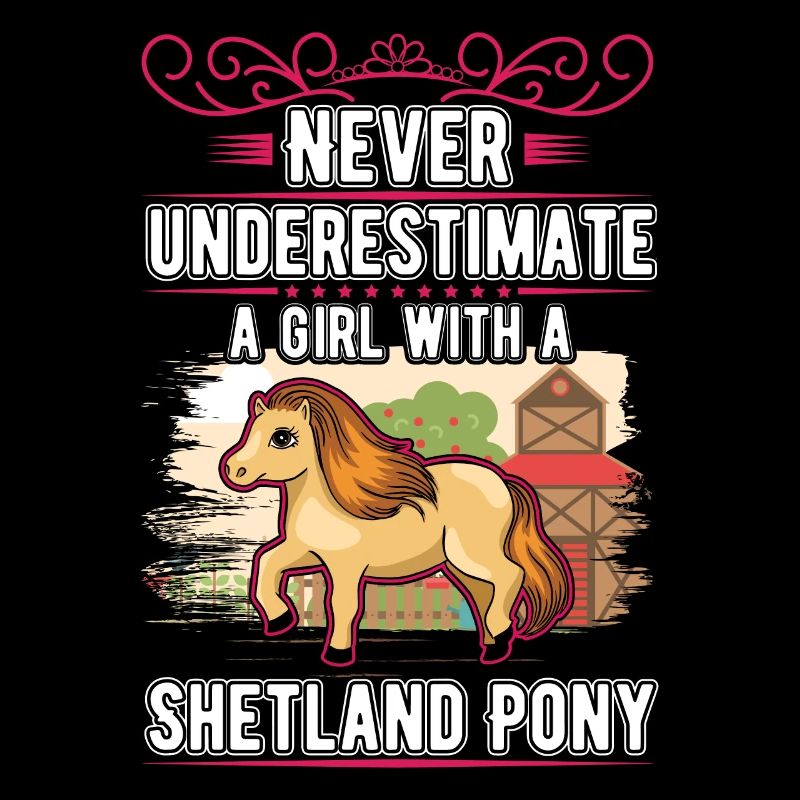 Shetlandpony Mädchen Shetty Shetland-Pony