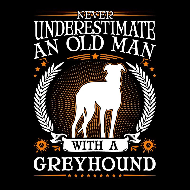 Greyhound Alter Mann Britischer Windhund