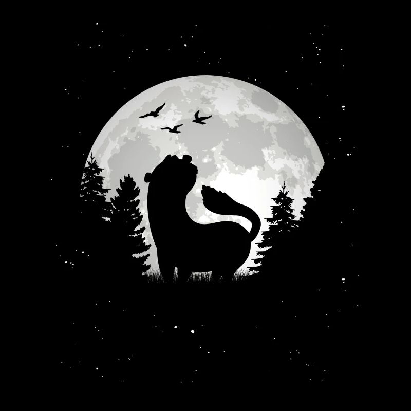 Frettchen Mond Ferret Wiesel