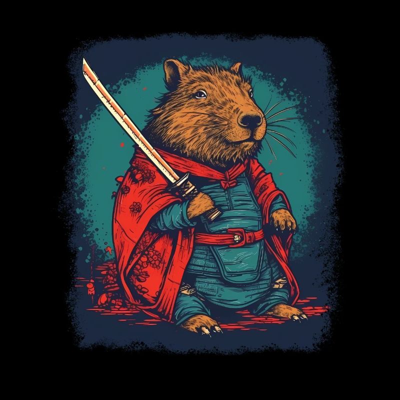 Capybara Samurai Wasserschwein