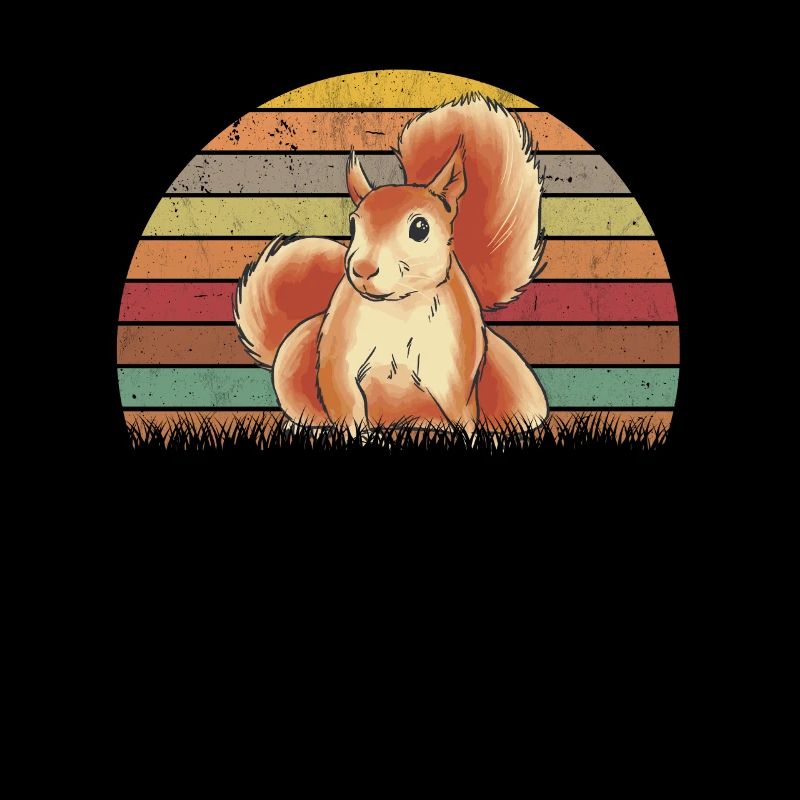 Eichhörnchen Retro Squirrel
