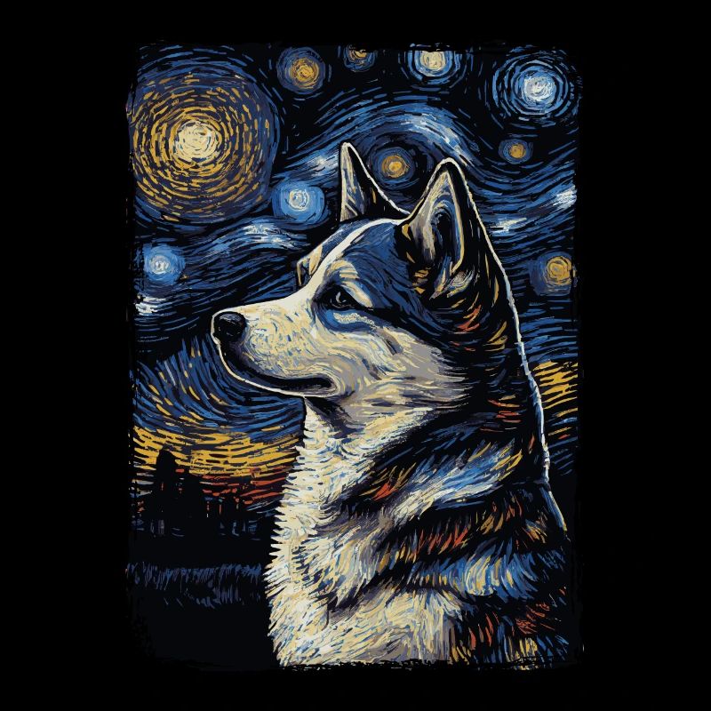 Husky Starry Night